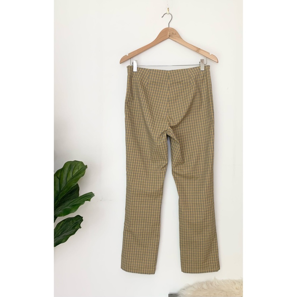 Sunday Best Tan Plaid High-Rise Pants - Picture 3 of 6